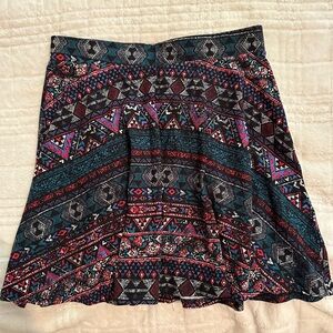 LA Hearts Tribal Pattern Skater Skirt